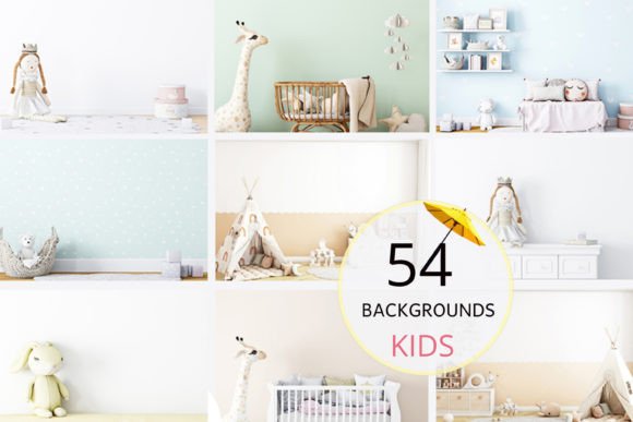 Download Blank Wall Kids Room Mockups - 132 - Blank Collection