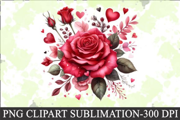 Download Valentine Red Rose Clipart Sublimation - Red rose clipart Collection
