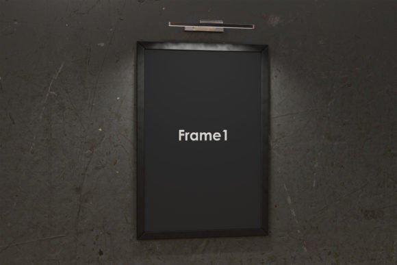 Download Blank Frame on Concrete Wall Mockup - Blank Collection