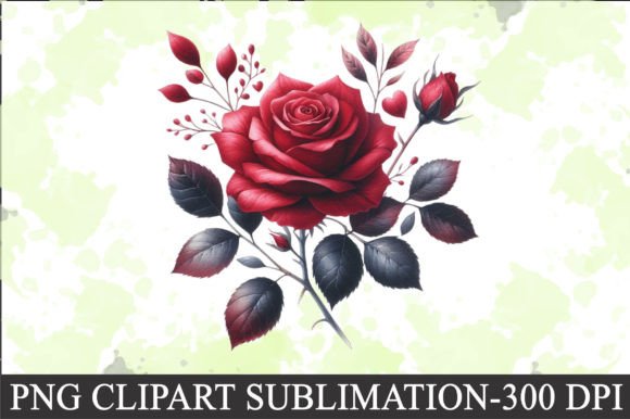 Download Valentine Red Rose Clipart Sublimation - Red rose clipart Collection
