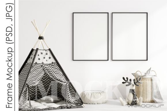 Download Scandinavian Kid's Room Frame Mockup - Scandinavian Collection