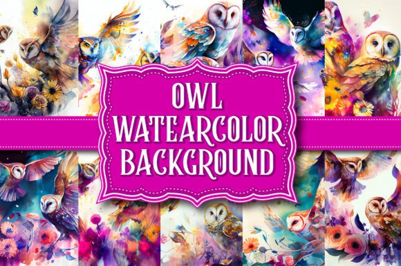 Download Owl Watercolor Background - Owl watercolor Collection