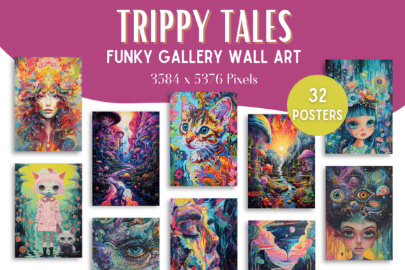 Download Trippy Funky Gallery Wall Art Posters - Gallery Collection
